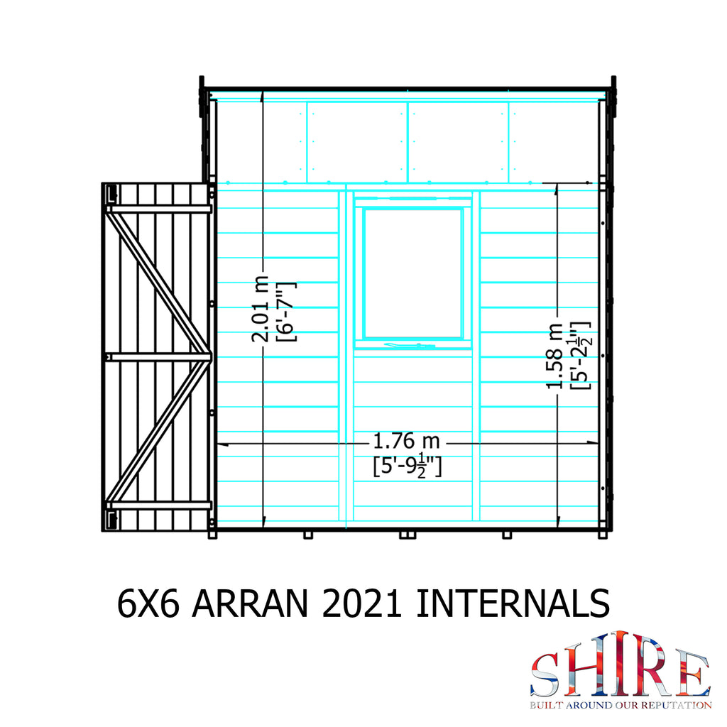 Arran DD 6x6 Garden Shed