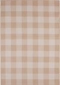 Ecology Outdoor Rug in beige geometric odour resistant polypropylene