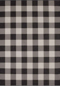 Ecology Outdoor Rug in black geometric odour resistant polypropylene