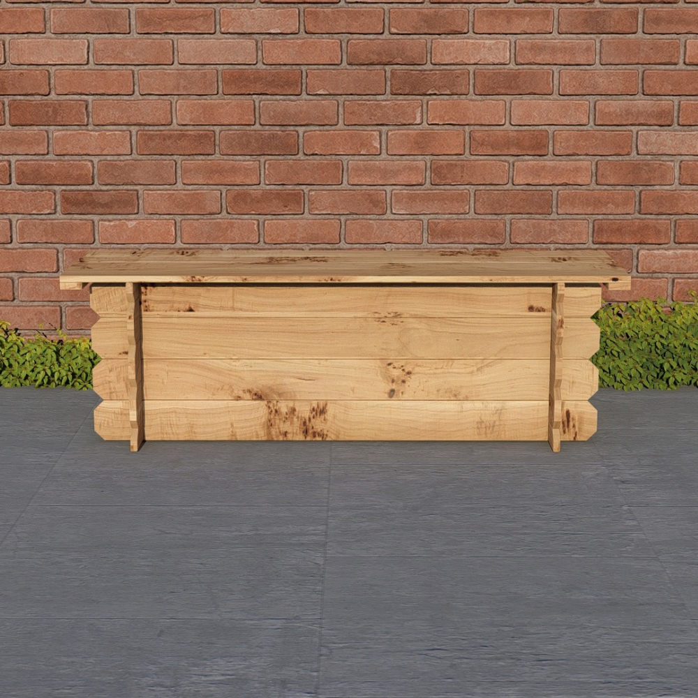 4ft Wooden Bench | Solid Timber Outdoor Garden Bench