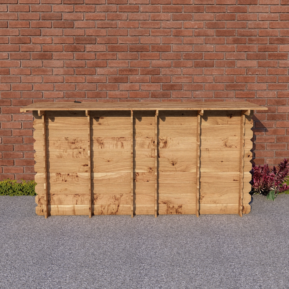 Large Wooden Interlock Bar | 2m Solid Timber Garden Bar