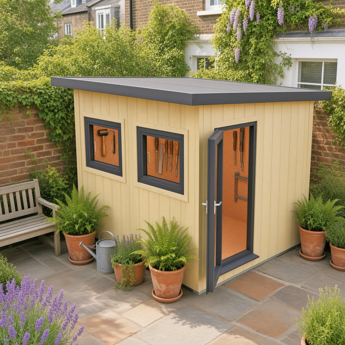 Fortis SIP Workshop Style B | End Door Insulated Garden Workshop