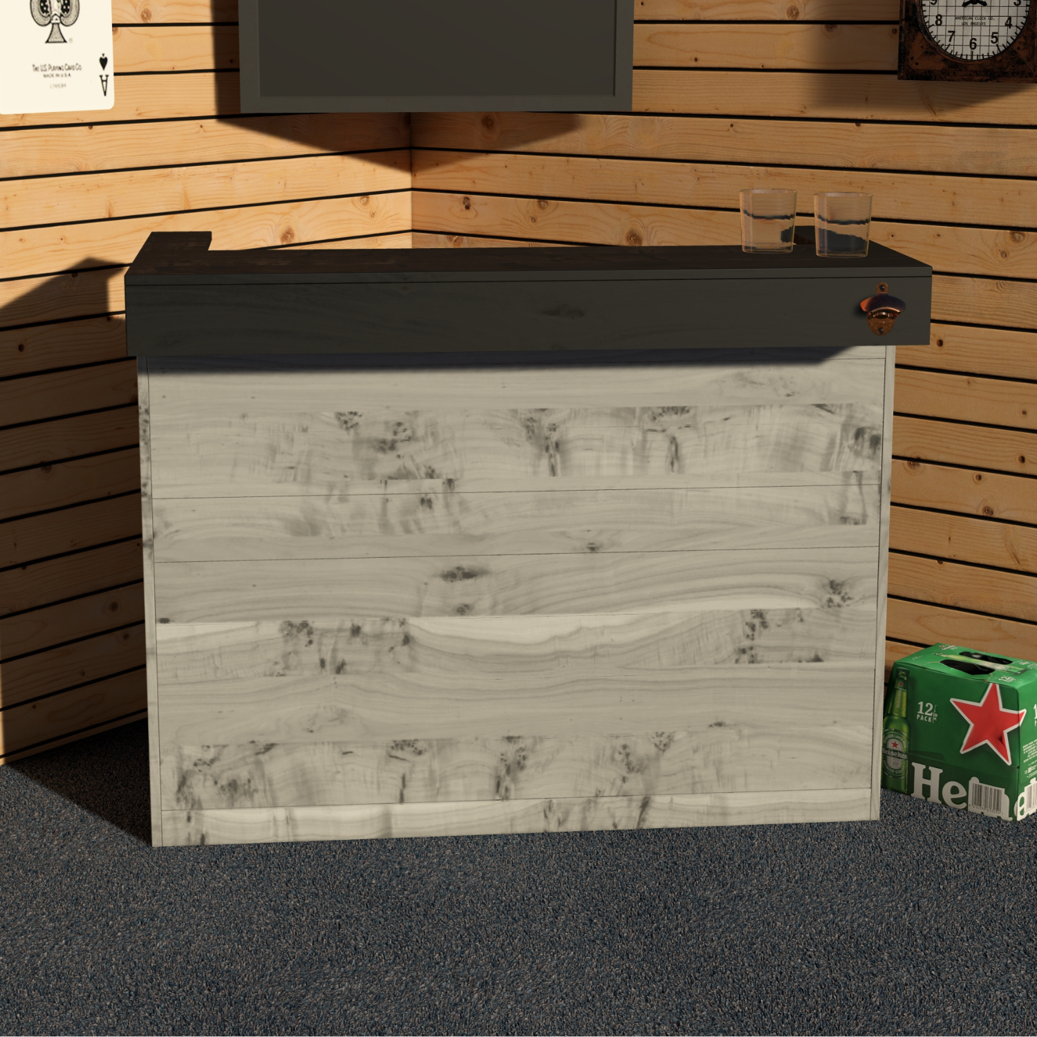 Rustic Wooden Garden Bar