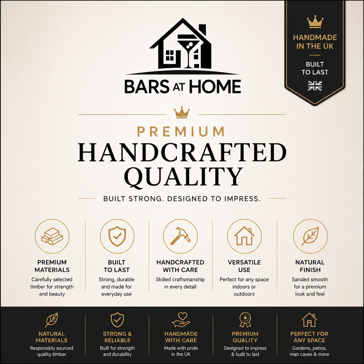 Premium Wooden Martini Bar