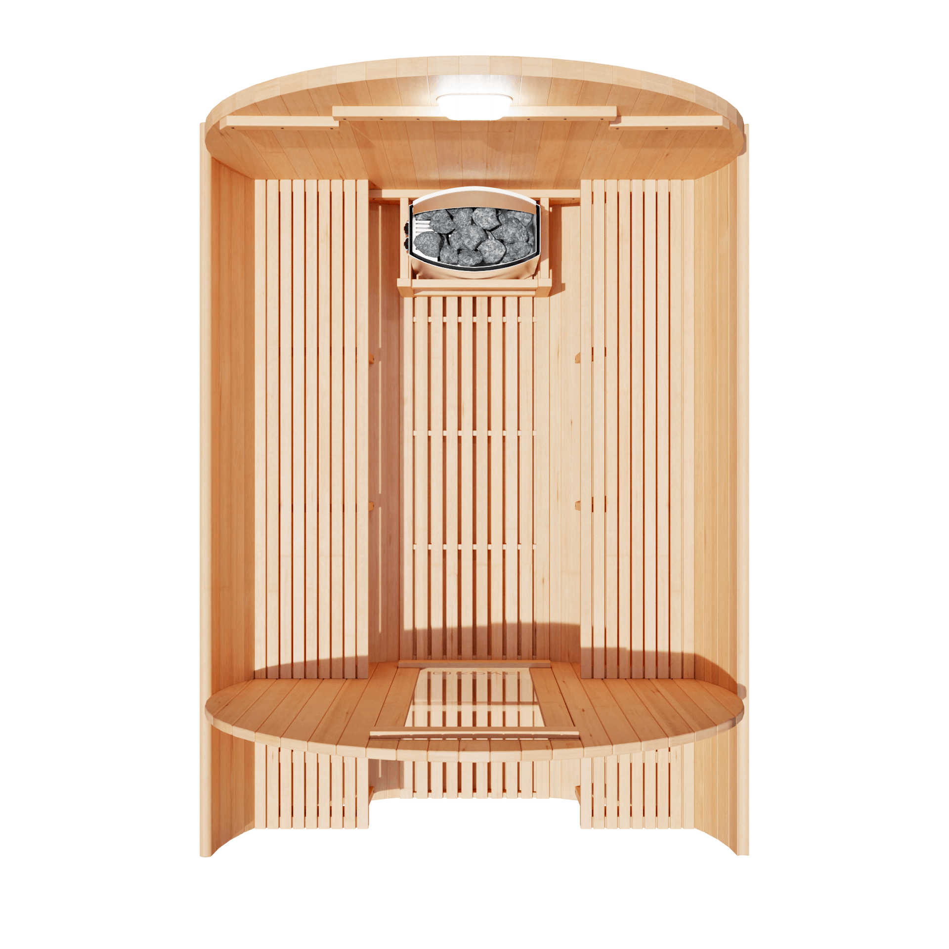 KOVE Outdoor Barrel Sauna – 5–6 Person Garden Sauna with 6kW Electric Heater