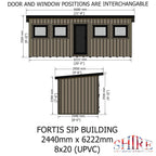Fortis SIP Workshop Style D | Front Door Insulated Garden Workshop