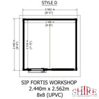 Fortis SIP Workshop Style D | Front Door Insulated Garden Workshop
