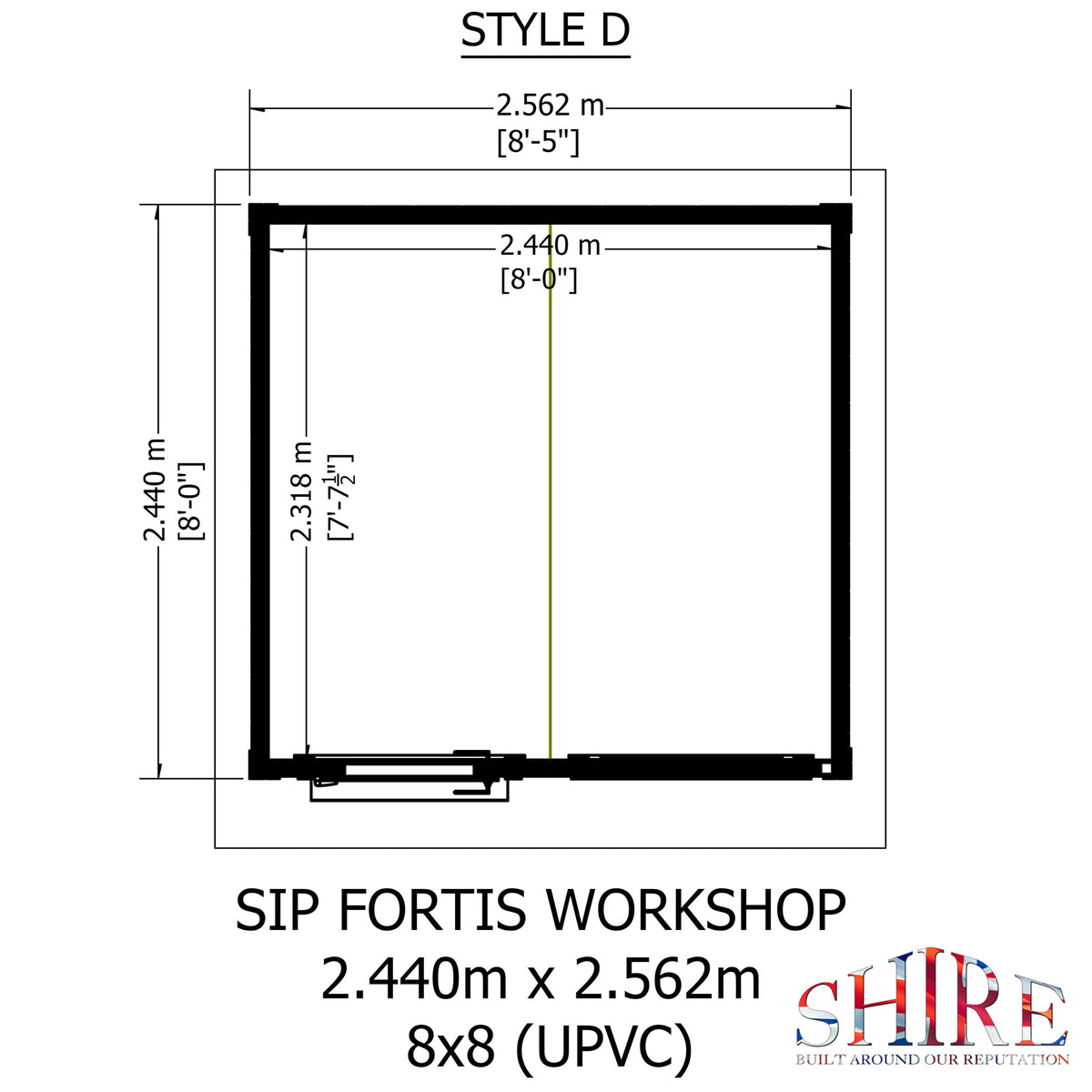 Fortis SIP Workshop Style D | Front Door Insulated Garden Workshop