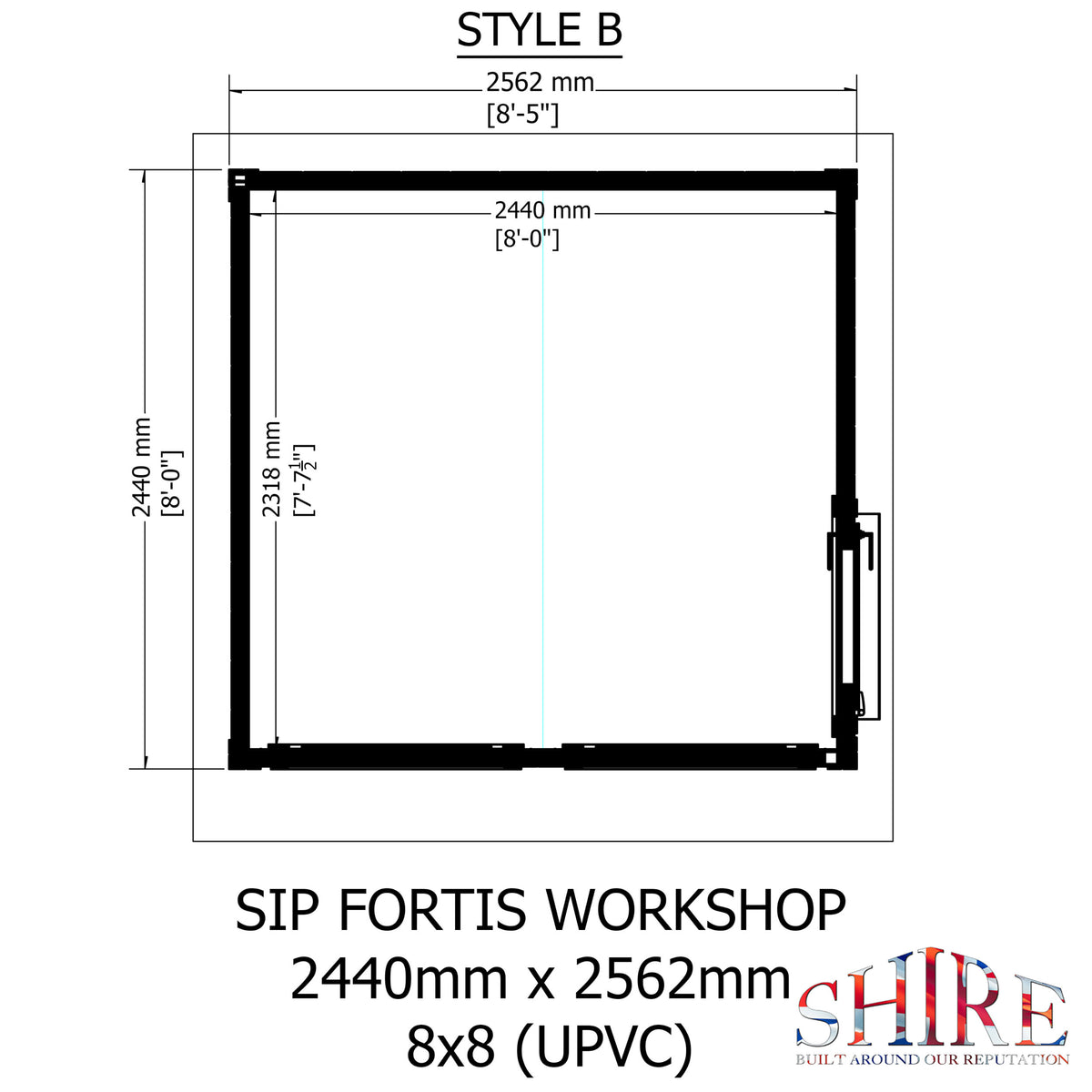 Fortis SIP Workshop Style B | End Door Insulated Garden Workshop