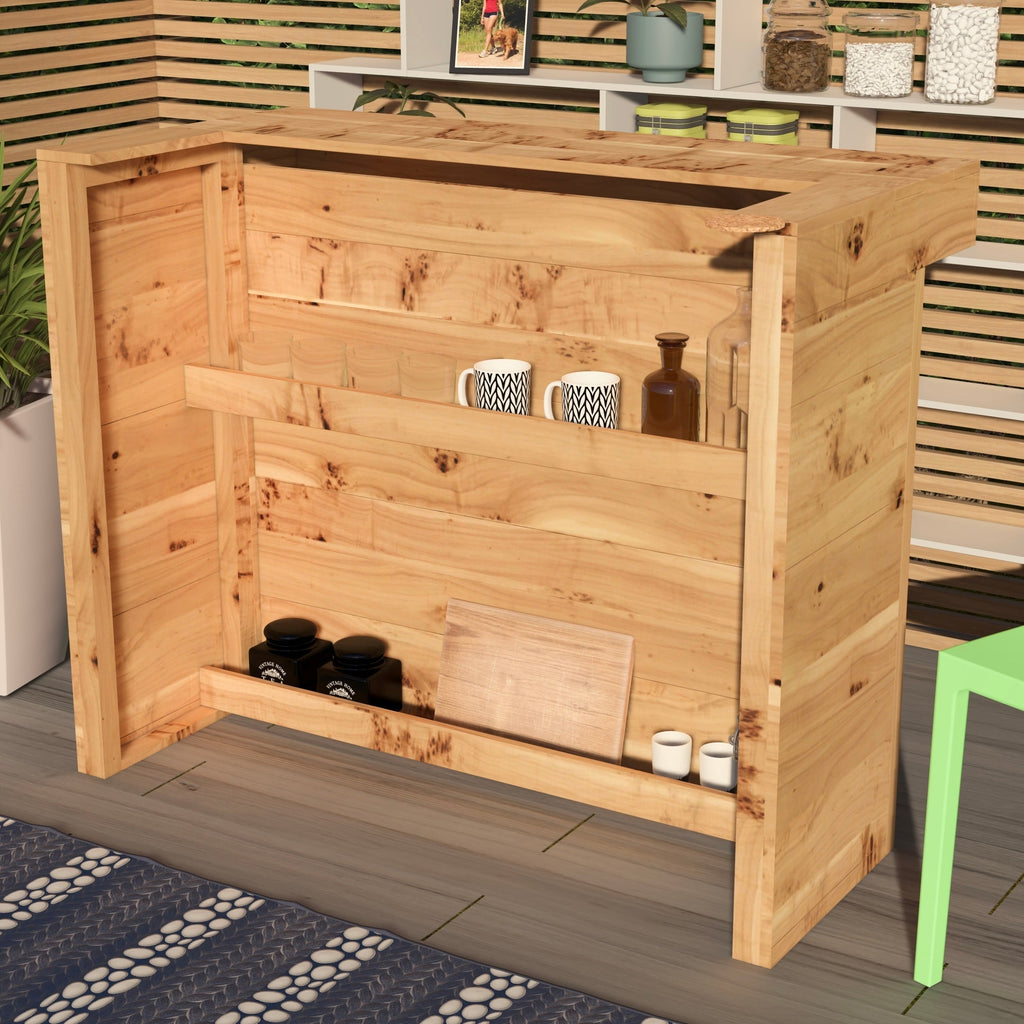 Rustic Wooden Garden Bar