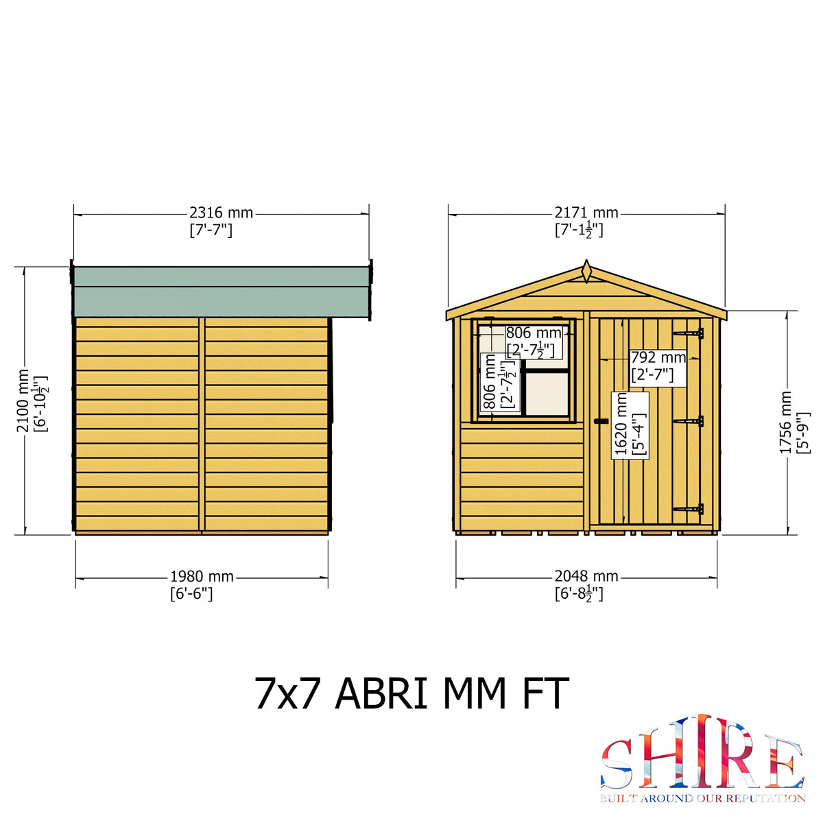 Abri 7x7 – Shire timber shed