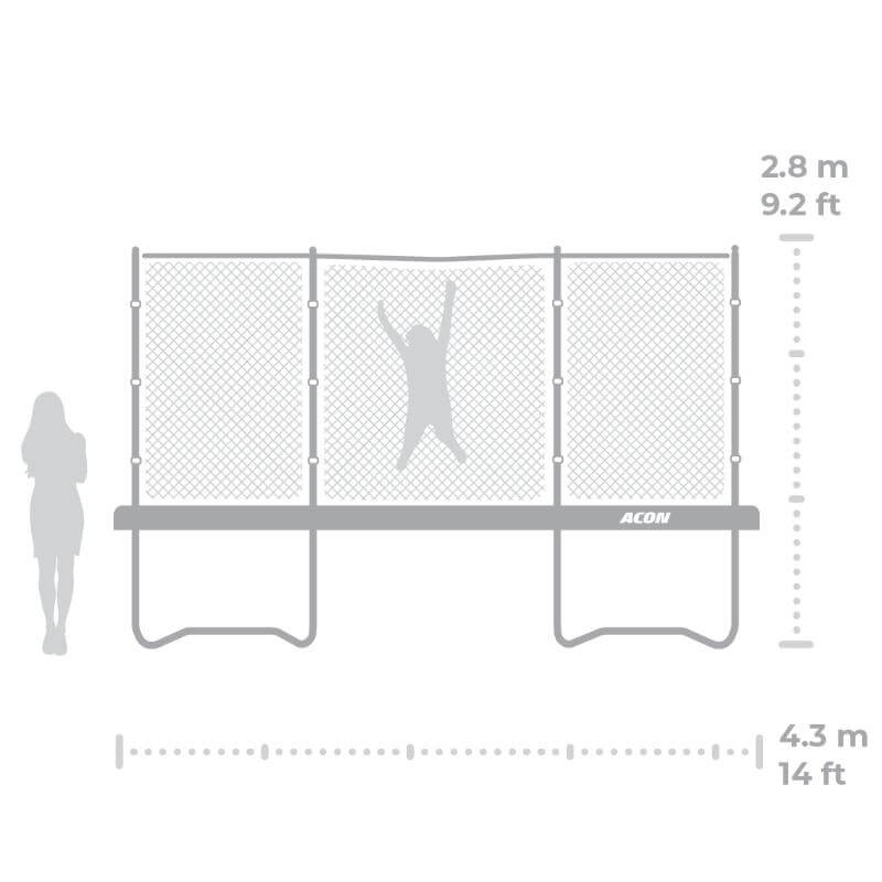 ACON Air 14ft Round Trampoline | Generous Family Jump Zone