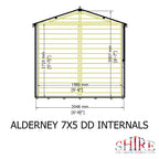 Alderney DD 7x5 – Shire double door timber shed