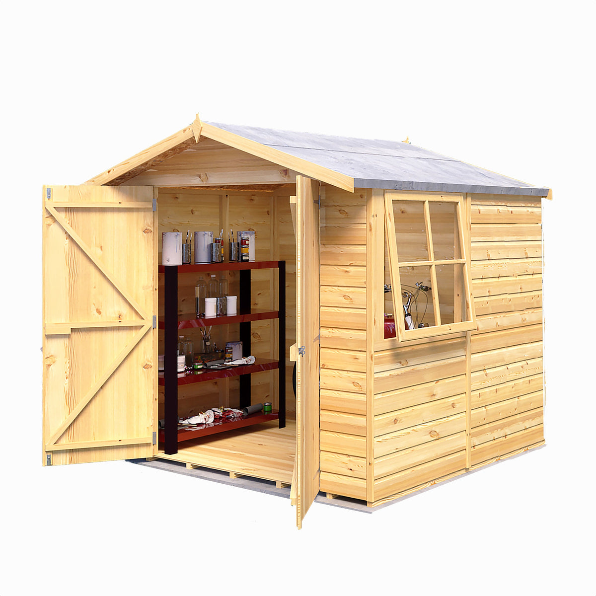Alderney 7x7 – Shire double door timber shed