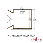 Alderney 7x7 – Shire double door timber shed