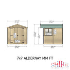 Alderney 7x7 – Shire double door timber shed