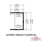 Almarie Arbour | 4x3 Pressure Treated Timber Garden Arbour