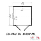 Arran DD 6x6 Garden Shed