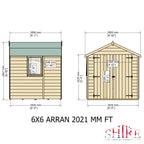 Arran DD 6x6 Garden Shed