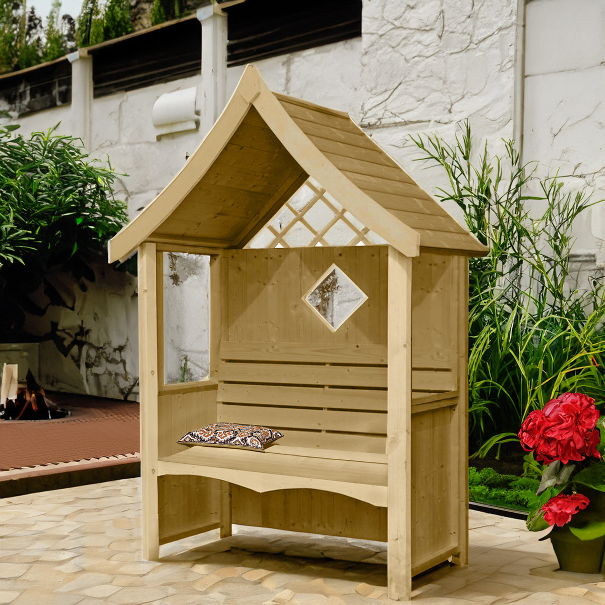 Arum Arbour Seat | 4x2 Pressure Treated Timber Garden Arbour