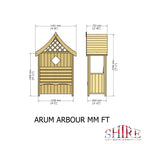 Arum Arbour Seat | 4x2 Pressure Treated Timber Garden Arbour