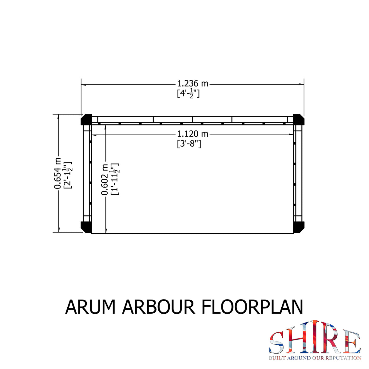 Arum Arbour Seat | 4x2 Pressure Treated Timber Garden Arbour