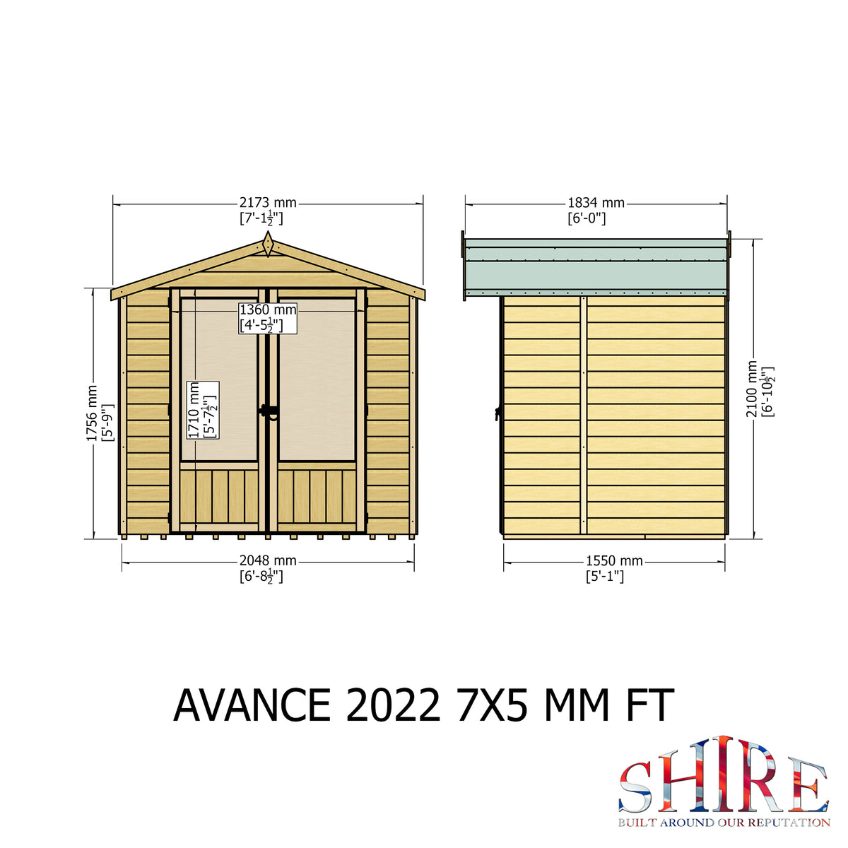Avance Summerhouse | 7x5 Shiplap Timber Summerhouse
