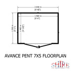 Avance Pent Summerhouse | 7x5 Shiplap Timber Pent Summerhouse