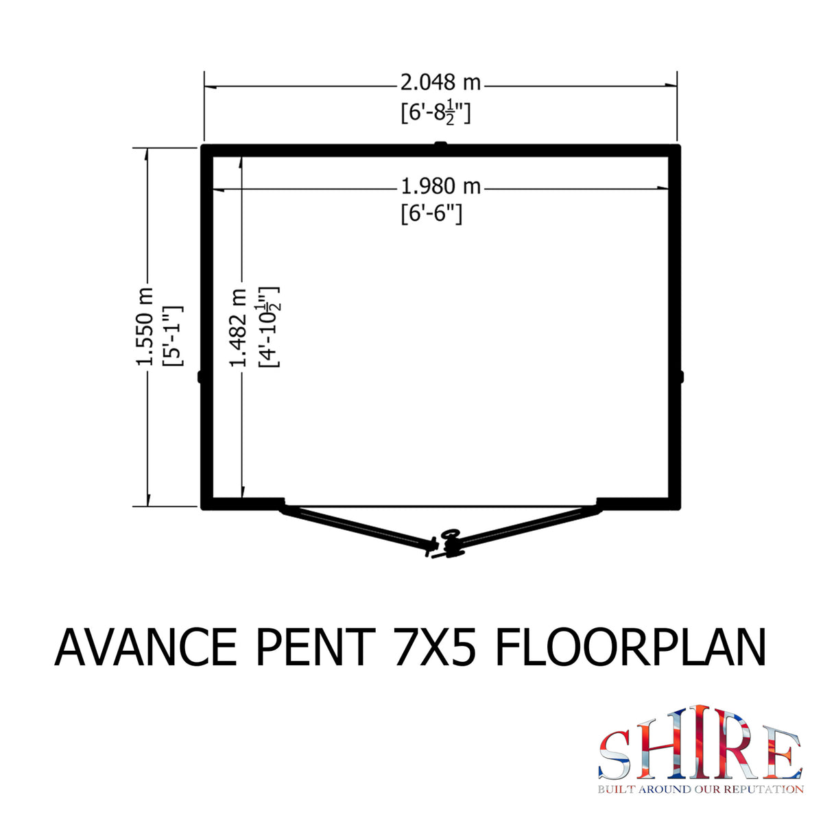 Avance Pent Summerhouse | 7x5 Shiplap Timber Pent Summerhouse