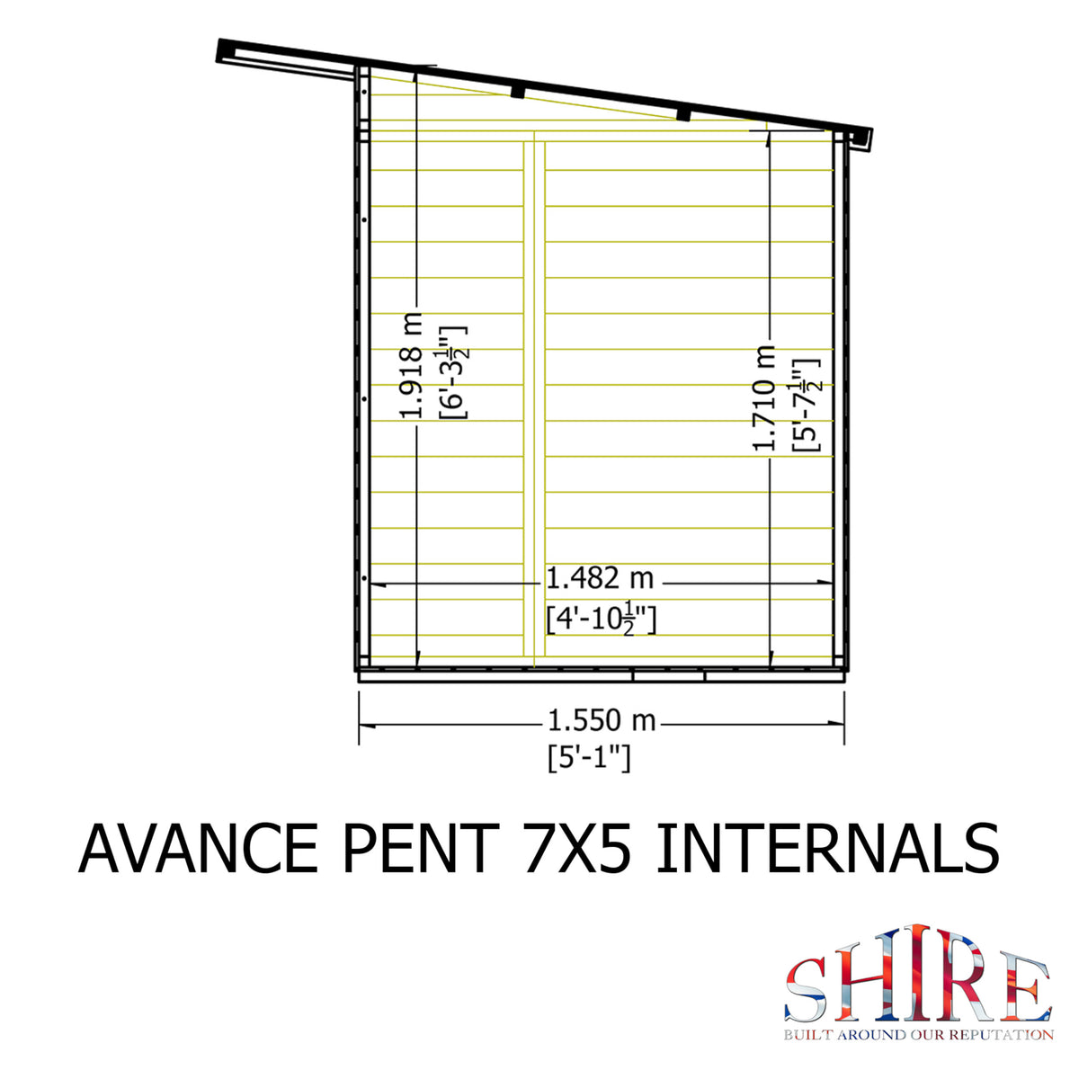 Avance Pent Summerhouse | 7x5 Shiplap Timber Pent Summerhouse