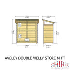 Aveley Double Welly Store | 3x1 Pressure Treated Timber Store