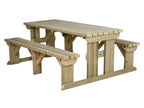 Abies Picnic Table and Benches Set