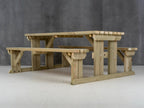 Abies Picnic Table and Benches Set