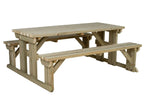 Abies Picnic Table and Benches Set — side view