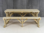 Abies Rounded Picnic Table and Benches Set
