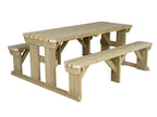 Abies Rounded Picnic Table and Benches Set