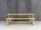 Abies Rounded Picnic Table and Benches Set