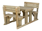 Alders Picnic Table Benches Set With Backrest