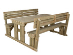 Alders Picnic Table Benches Set With Backrest