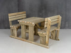 Alders Picnic Table Benches Set With Backrest