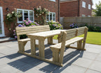 Alders Picnic Table Benches Set With Backrest