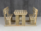 Alders Picnic Table Benches Set With Backrest