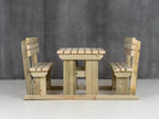 Alders Picnic Table Benches Set With Backrest