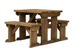 Aspen Picnic Table and Benches Set - Rustic Finish