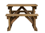 Aspen Picnic Table and Benches Set - Rustic Finish