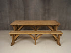 Aspen Picnic Table and Benches Set - Rustic Finish