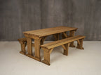 Aspen Picnic Table and Benches Set - Rustic Finish