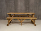Aspen Picnic Table and Benches Set - Rustic Finish