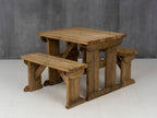 Aspen Picnic Table and Benches Set - Rustic Finish