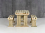 Aspen Rounded Picnic Table and Benches Set